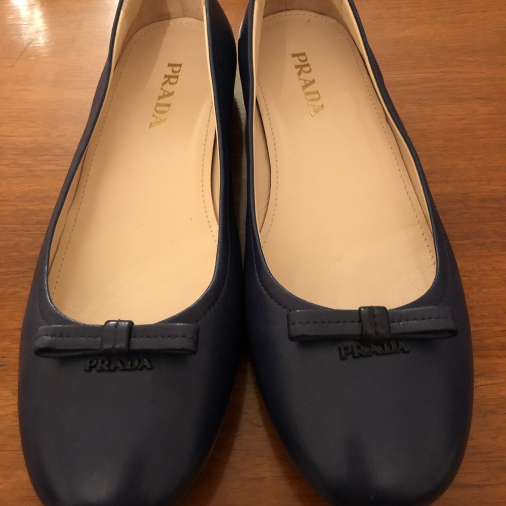 Prada Size 36 Calzature Donna Ballerina Blue